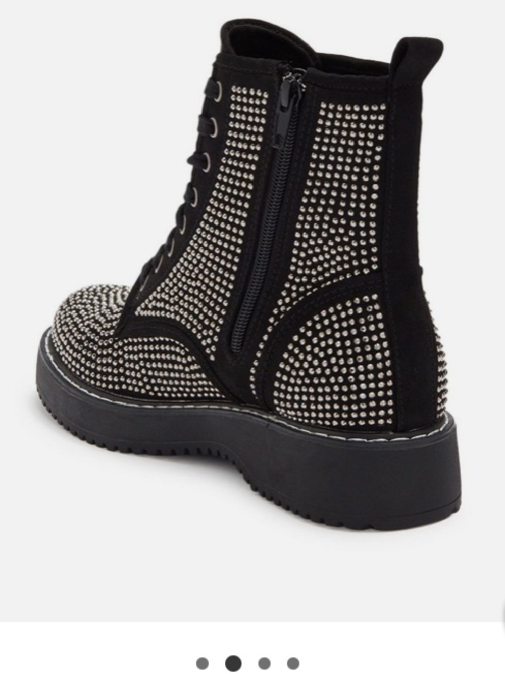 Madden Studded Moto Combat Boot Black/silver in great used condition.